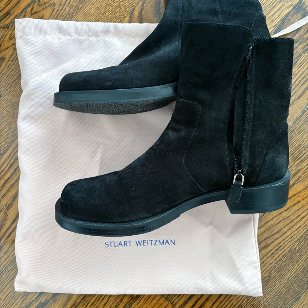 Stuart Weitzman Black Suede Boots